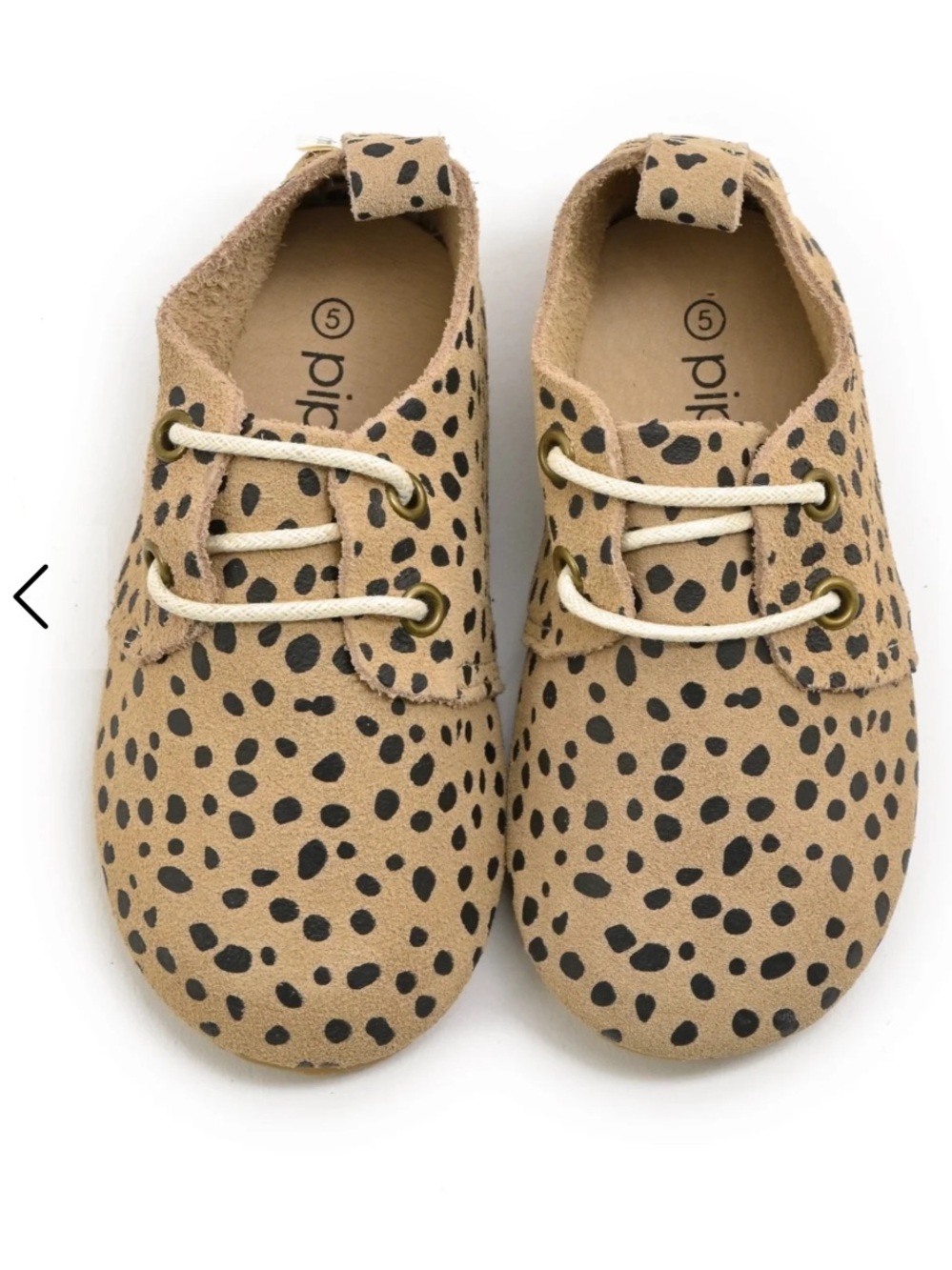 Piper Finn Cheetah Print Girls Size 9 Oxford Tan/Black